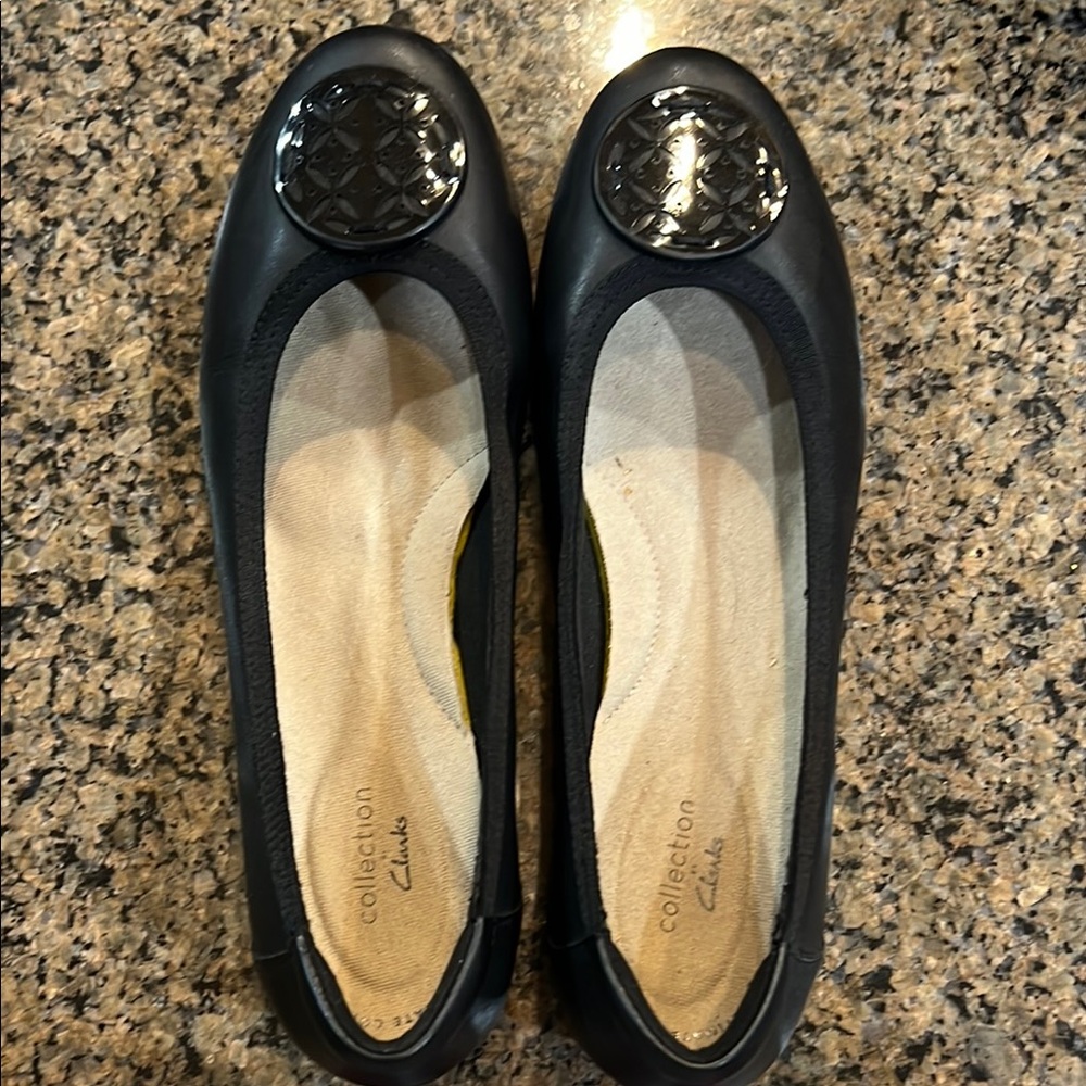 Clarks Black Women's Ballet Flats